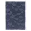 Tapis géométrique design en laine bleu jeans 120x170