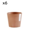 Pots de fleurs terracotta D13 - lot de 6