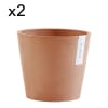 Pots de fleurs terracotta D20 - lot de 2