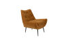 Fauteuil lounge en coton marron