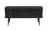 Buffet en bois noir avec portes coulissantes