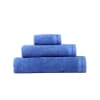 Set de tres toallas de baño (30x50+50x100+70x140) azul mar