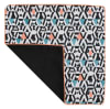Housse de coussin motifs géométriques polyester/coton bleu 40x40 cm
