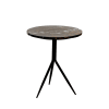 Table basse en marbre D40cm brun