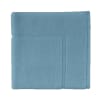 Tapis de bain uni en coton bleu Baltique 60x100