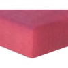 Drap housse lin lavé rose framboise 200x200x40