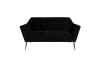 2-Sitzer-Sofa aus Stoff, schwarz