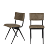 2 chaises en simili marron argile