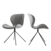 Lot de 2 chaises design gris clair