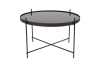Grand table d'appoint en métal noir