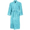 Peignoir col kimono en coton Bleu Turquoise XL