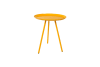 Table d'appoint en métal orange