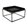Table basse minimaliste en métal noir