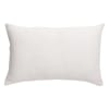 Coussin uni en lin blanc 40 x 65