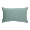 Coussin uni en lin vert de gris 40 x 65