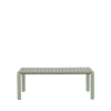 Banc de jardin en métal 129,5x45cm - Vert de gris