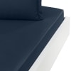 Drap housse uni en satin de coton Marine 140x190 cm