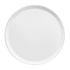 6er Set flache Teller aus Porzellan, Weiß