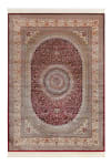 Hochwertiger, seidiger Vintage-Teppich in feinem gewebten Rot 140x80