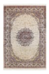 Hochwertiger, seidiger Vintage-Teppich in feinem gewebten Beige 140x80