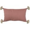 Housse de coussin coton terracotta 50x30