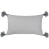 Fodera per cuscino in cotone con motivo ricamato beige crema 50x30 cm