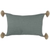 Housse de coussin coton vert kaki 50x30