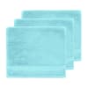 Lot de 3 serviettes invité 550 g/m² bleu turquoise 30x50 cm