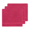 Lot de 3 serviettes invité 550 g/m² rose indien 30x50 cm