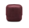 Pouf velours satiné rouge foncé H40cm