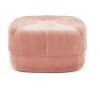 Pouf velours satiné rose H35cm