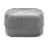 Pouf velours satiné gris H35cm