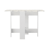 Table effet bois blanc et marbre