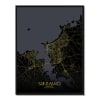 ST MALO - Carte City Map Nuit