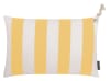 Housses de coussin rayées jaune/blanc avec corde - Lot de 2- 60x40