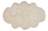 Alfombra flokati tejida a mano en lana virgen - natural - 120x180 cm