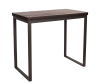 Mesa de bar 120 cm acero/madera maciza oscura