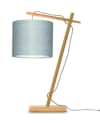 Lampe de table bambou/lin H46cm
