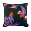 Coussin imprimé les poissons koï made in france violet 47x47