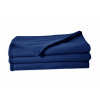 Couverture plaid polaire 320gr en polyester bleu marine 180x220 cm