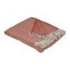 Plaid en mélange de matière laine rose blush 130x170 cm