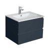 Meuble simple vasque 60cm Gris anthracite + vasque