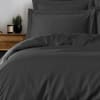 Housse de couette rayée réversible en satin Anthracite 200x200 cm