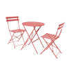 Oviala - Tavolo Da Terrazza Quadrato (70 X 70 Cm) E 2 Poltrone Blu
