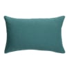 Coussin uni en lin prusse 40 x 65