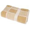 Drap de douche éponge à carreaux en coton beige 70x140 cm