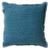 Coussin - bleu en coton 45x45 cm uni
