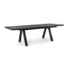 Tavolo allungabile in alluminio piano ceramica nero 205-265x103 cm