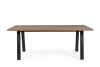 Tavolo in legno con piedi in metallo da giardino nero 200 x 100 cm