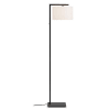 Lampadaire noir et abat-jour blanc H160cm